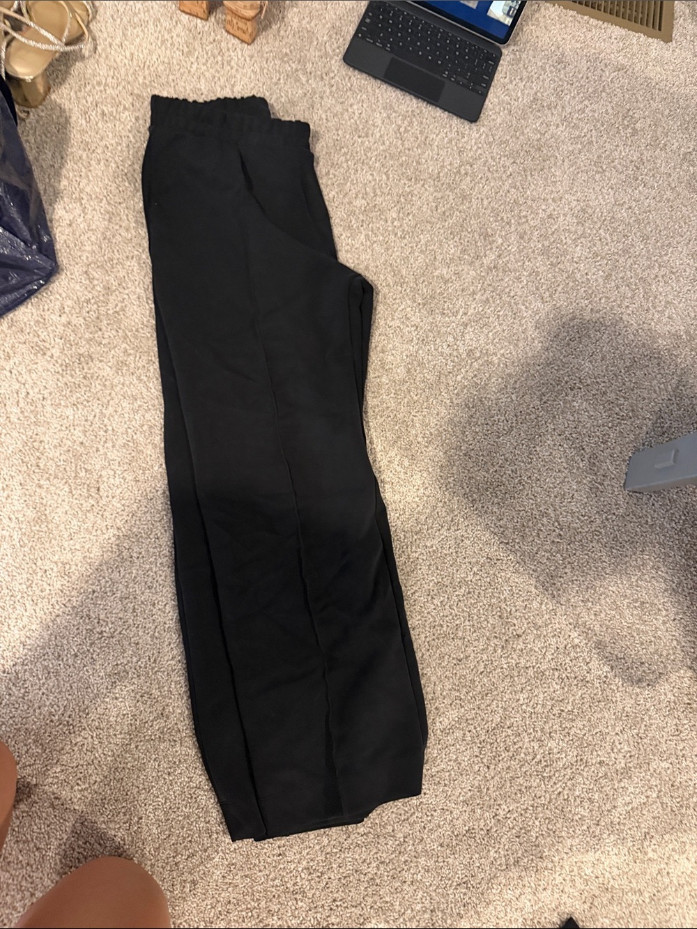 a new day Black Men's Joggers with Elastic Waist